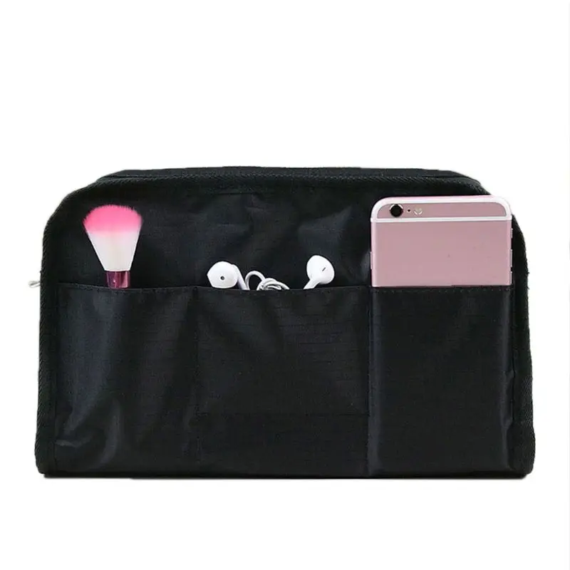 B-BK Многофункциональная косметичка с несколькими карманами, косметичка, чехол для макияжа, туалетный на молнии, органайзер для мытья, для путешествий, 2 размера - Цвет: B-BK