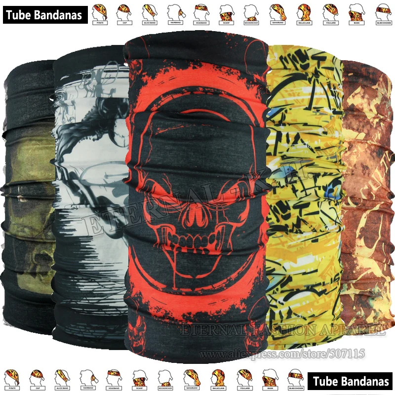 100 шт. бесшовные головные уборы унисекс из микрофибры|polyester webbings|bandana designbandana