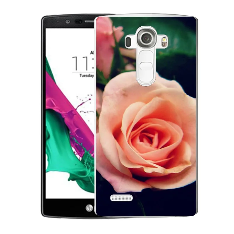 Qmswei ТПУ прозрачный телефон чехол для LG K3 K4 K5 K8 пейзаж Флора роспись Мягкие