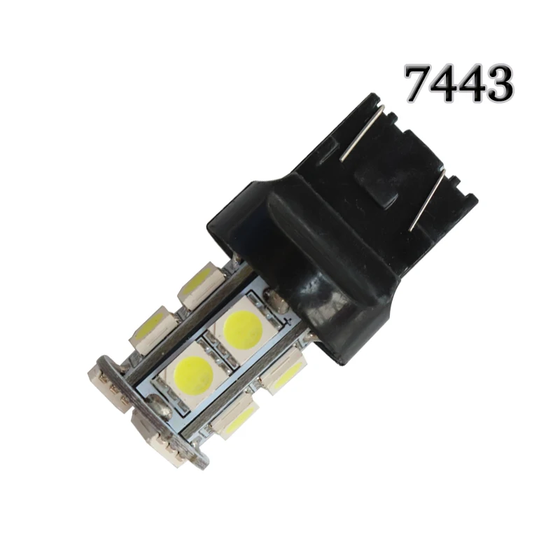 100 шт. авто led T20 W21W 7443 7440 13 SMD 5050 13LED белый красный желтый синий указатель поворота