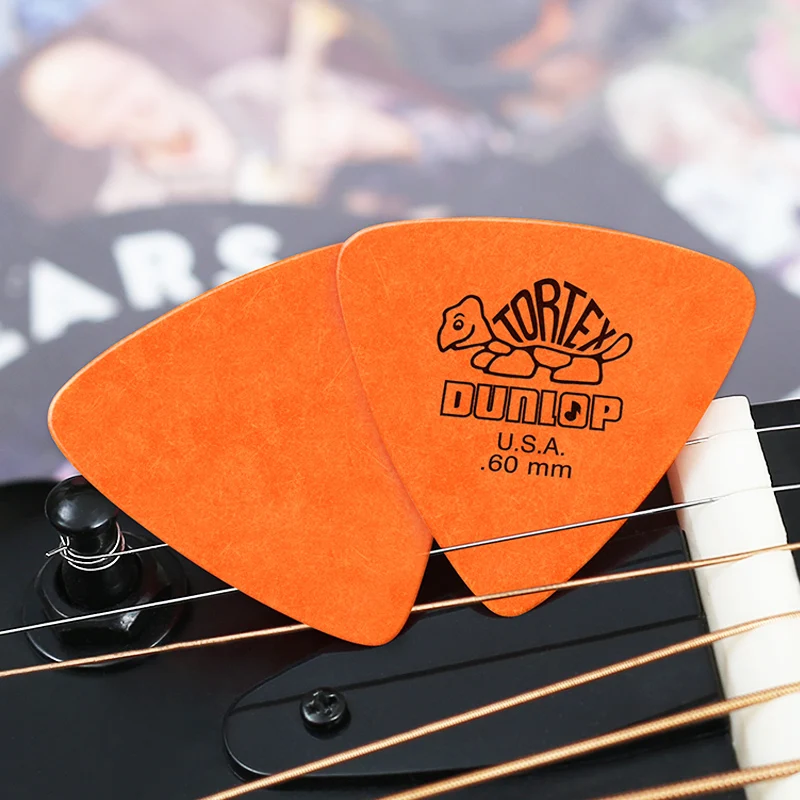 Dunlop Tortex гитары Палочки s бас посредника акустической гитары аксессуары классический треугольник гитары Палочки 0,5/0,6/0,73/0,88/1,0/1,14 мм