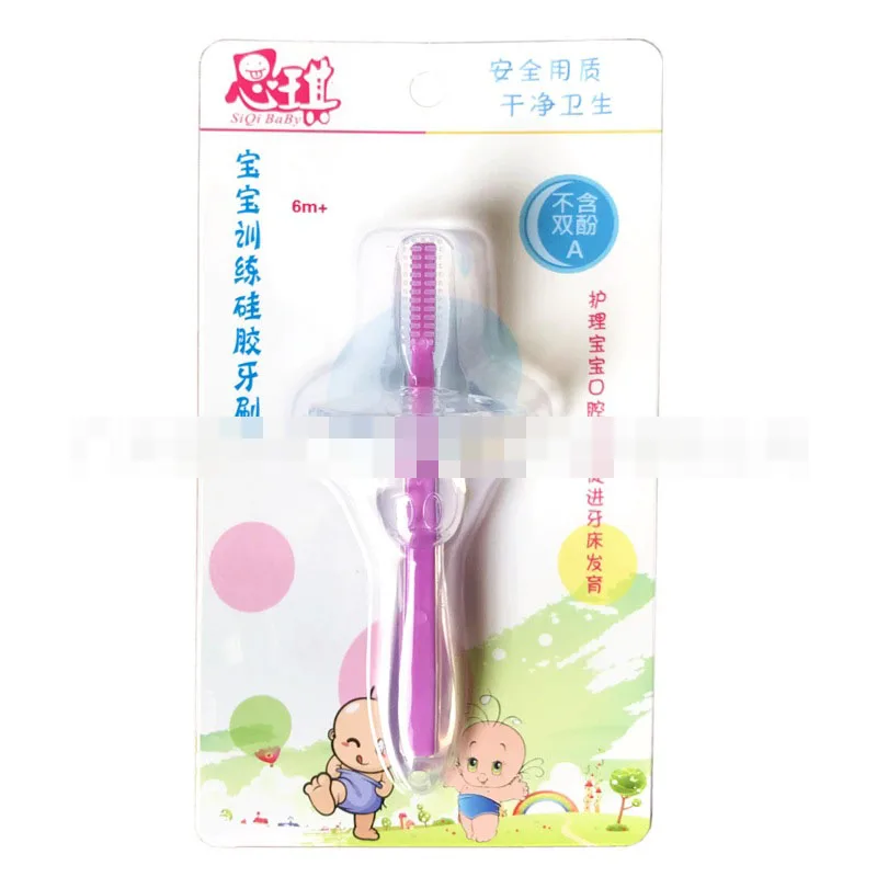 Горячая Распродажа Детская Мягкая зубная щетка для волос силиконовая