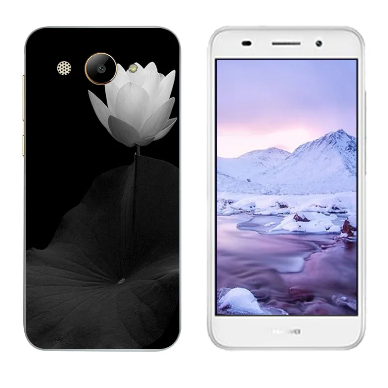 Ultrathin TPU for Huawei Y3 2017 Phone Cases Golden Printing MT6737M CRO-L02 Full Protector Soft Silicone Coque |
