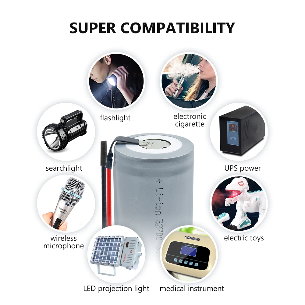 YCDC высокая сила тока 3 7 V 8200mAh перезаряжаемая 32700 литиевая Высокая разрядка + DIY Linie