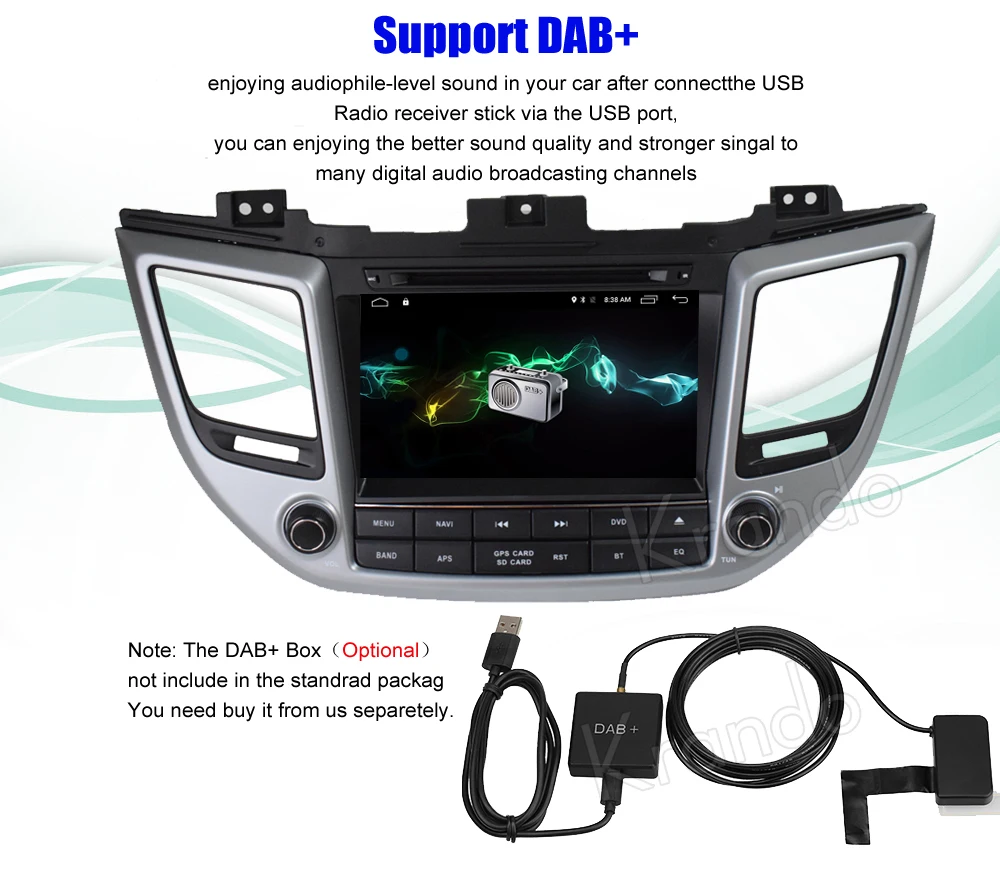 Krando 8 &quotAndroid 9 0 Автомобильная навигационная и мультимедийная система для Hyundai IX35