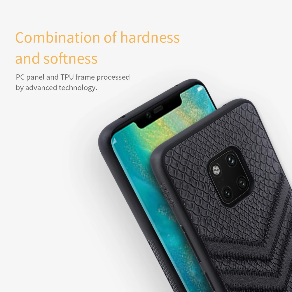 Nillkin Змеиный текстурированный PU кожаный чехол для Huawei Mate 20 Pro черный TPU + PC |