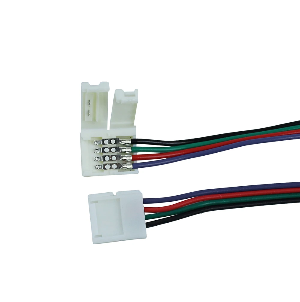 5 шт. 10 мм 4 контактный разъем для светодиодной ленты 5050 RGB|4 pin pcb connector|pcb wire connector4