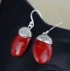 2018 Promotion Sale Earings Fashion Jewelry Chinese Character S925 Hand-made Mosaic Carved Coral Earrings Pendant Accessories | Украшения и