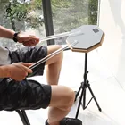 8-дюймовый серый резиновый деревянный барабан для тренировок, обучающий барабан с подставкой для искусственных упражнений