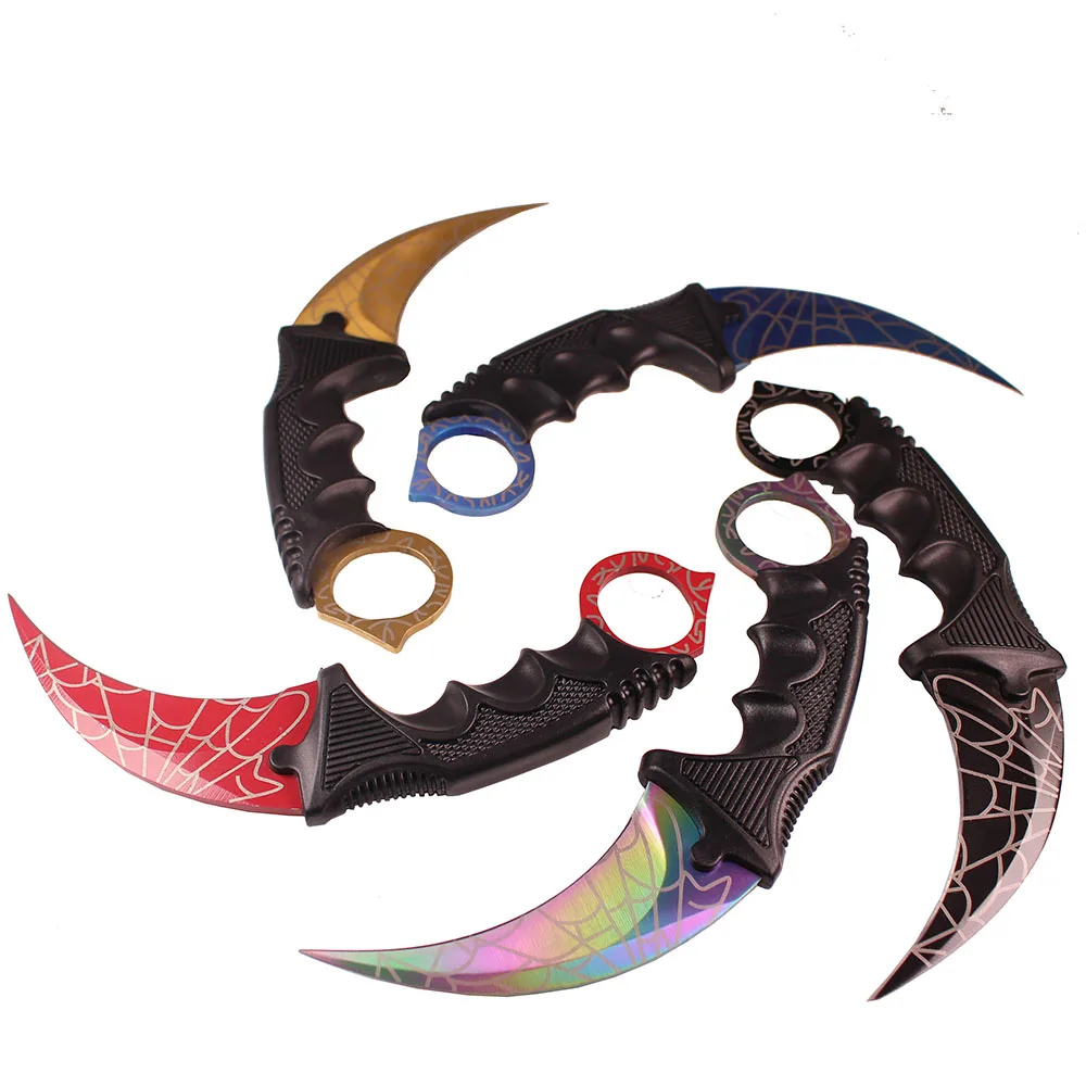 CS COLD csgo нож керамбит с фиксированным лезвием Counter Strike острые ножи из нержавеющей