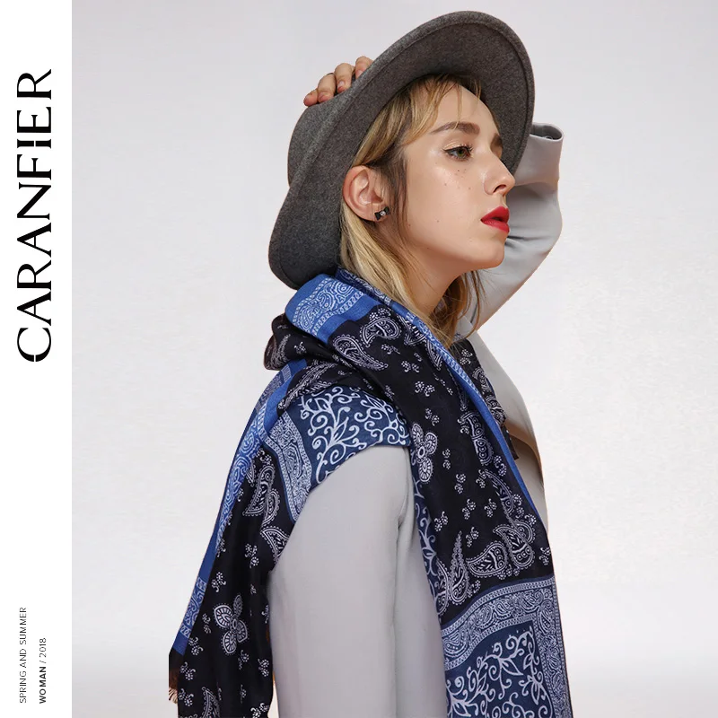 CARANFIER 7 шт. милый шарф с принтом в виде сердечка модные пашмины бахрома женские