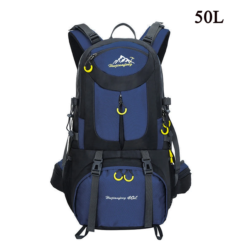 Hiking Backpack 40L/50L/60L Rucksacks Waterproof Backpack Men Outdoor Camping Backpack Gym Bags Travel Bag Women Large Sport Bag - Цвет: Dark blue 50L