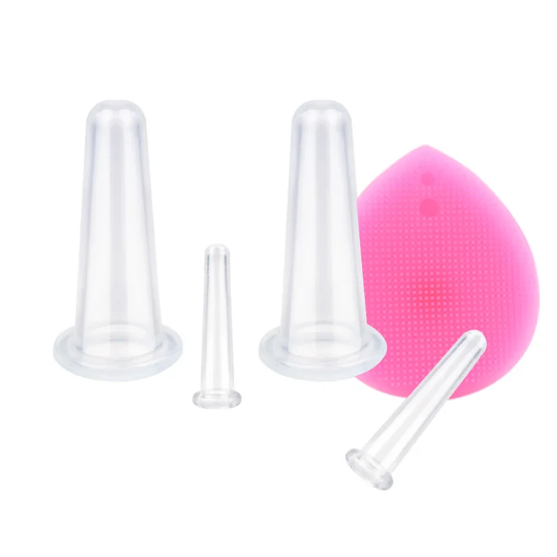 Вакуумный массаж для лица Set массажный Набор и глаз с силиконовой очищающей