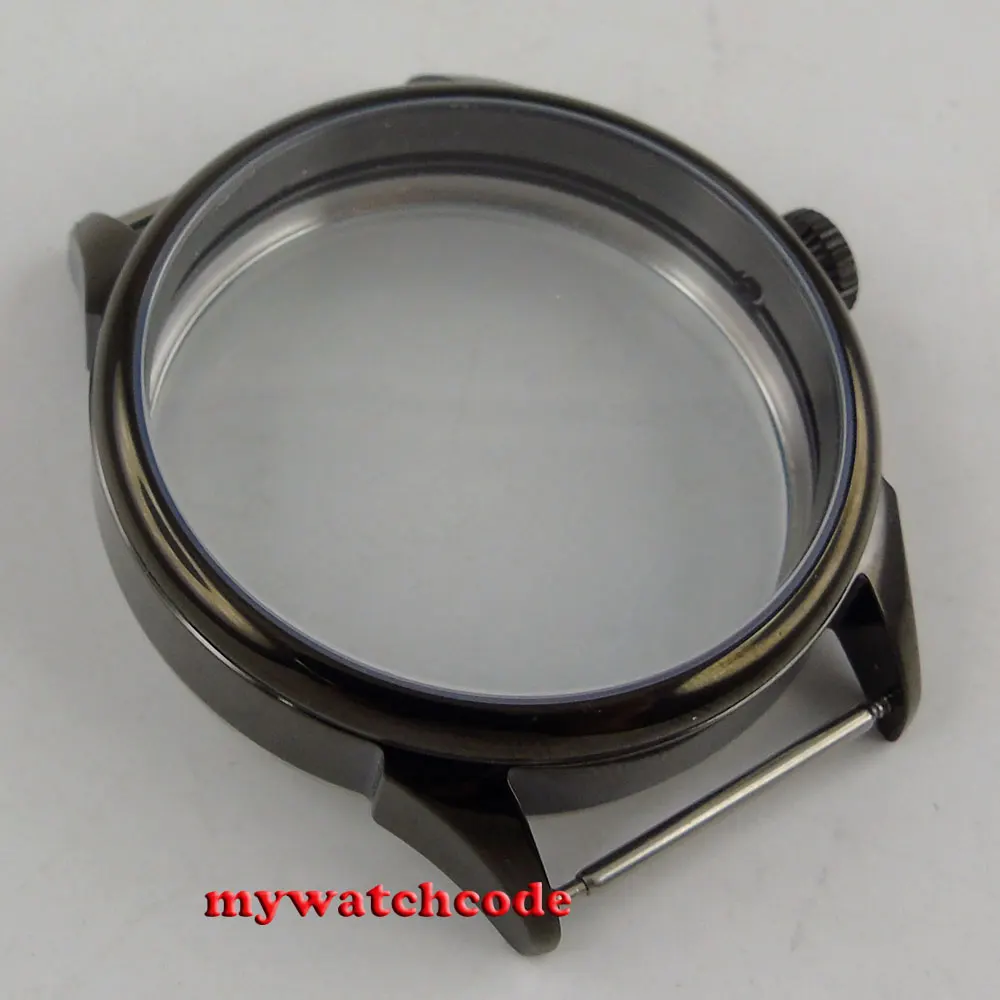 42 мм часы 316L нержавеющая сталь черный PVD чехол fit ETA 6498 6497 механизм C138|movement|movement watch |