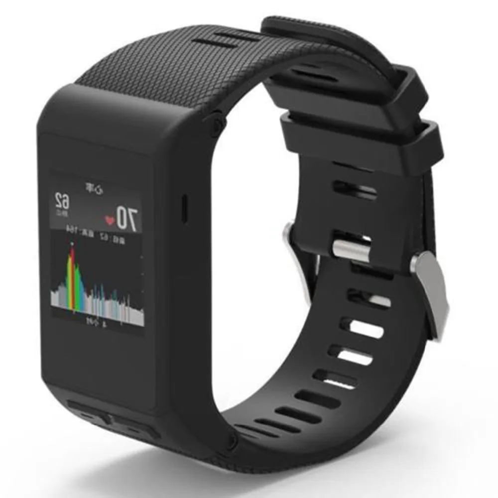 Ремешок силиконовый для наручных часов Garmin Vivoactive HR спортивный мягкий сменный