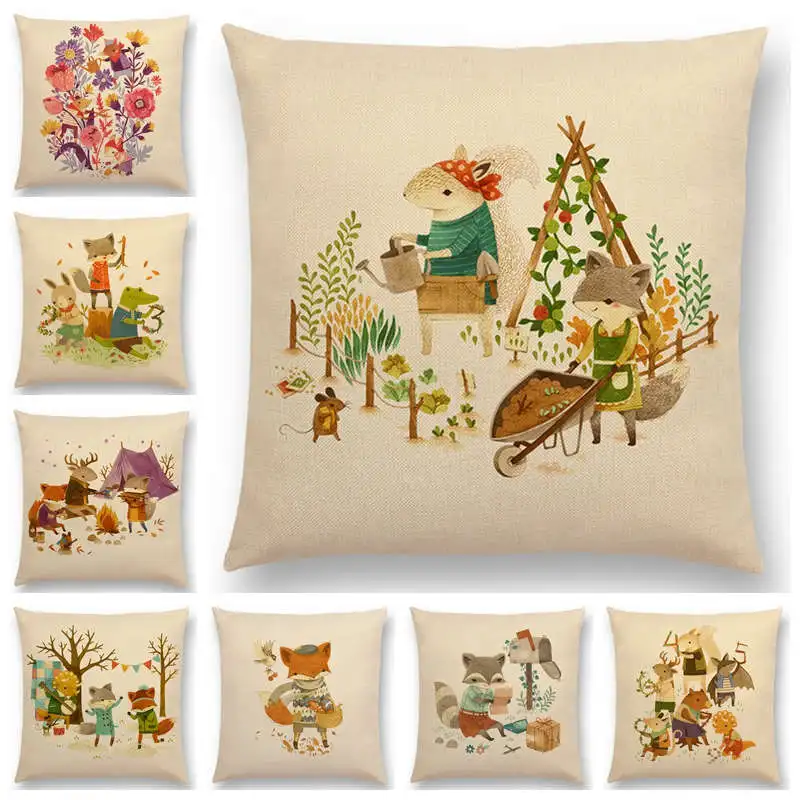 Лидер продаж лесные животные счастливая Повседневная жизнь белка лиса олень