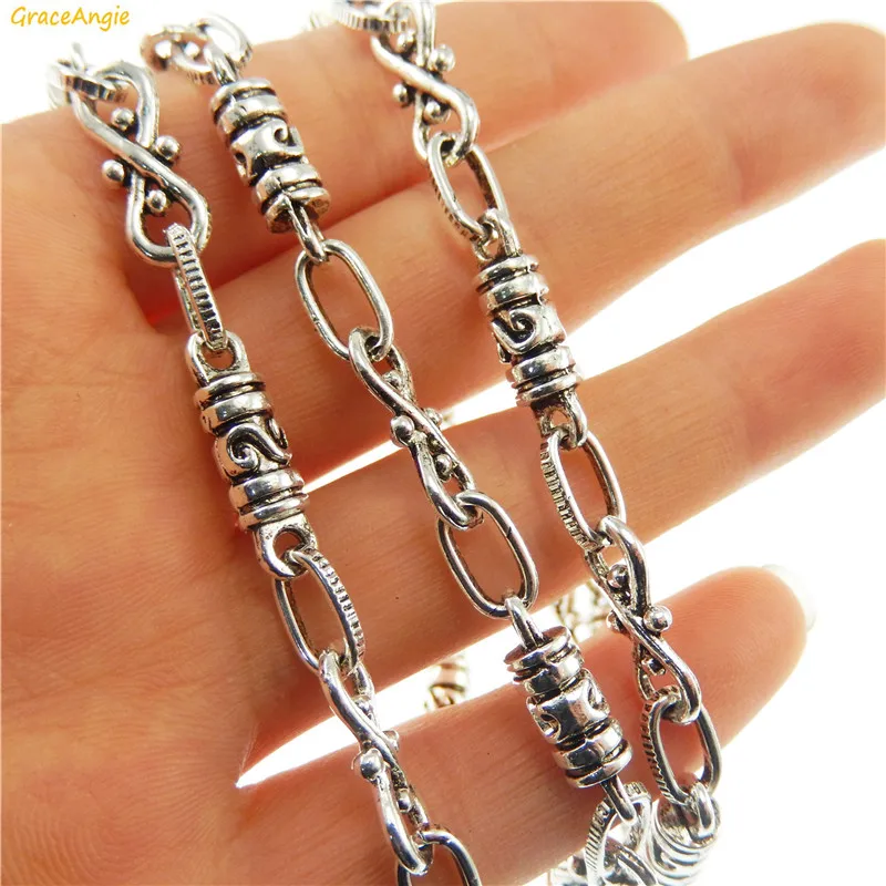 Цепочка Серебряная в античном стиле для мужчин и женщин 1 шт.|metal chain|jewelry findingcraft