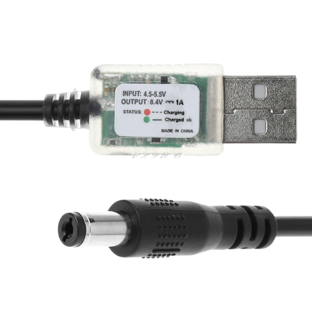USB 5V до 8 4 V зарядный кабель питания для велосипеда светодиодный светильник 18650