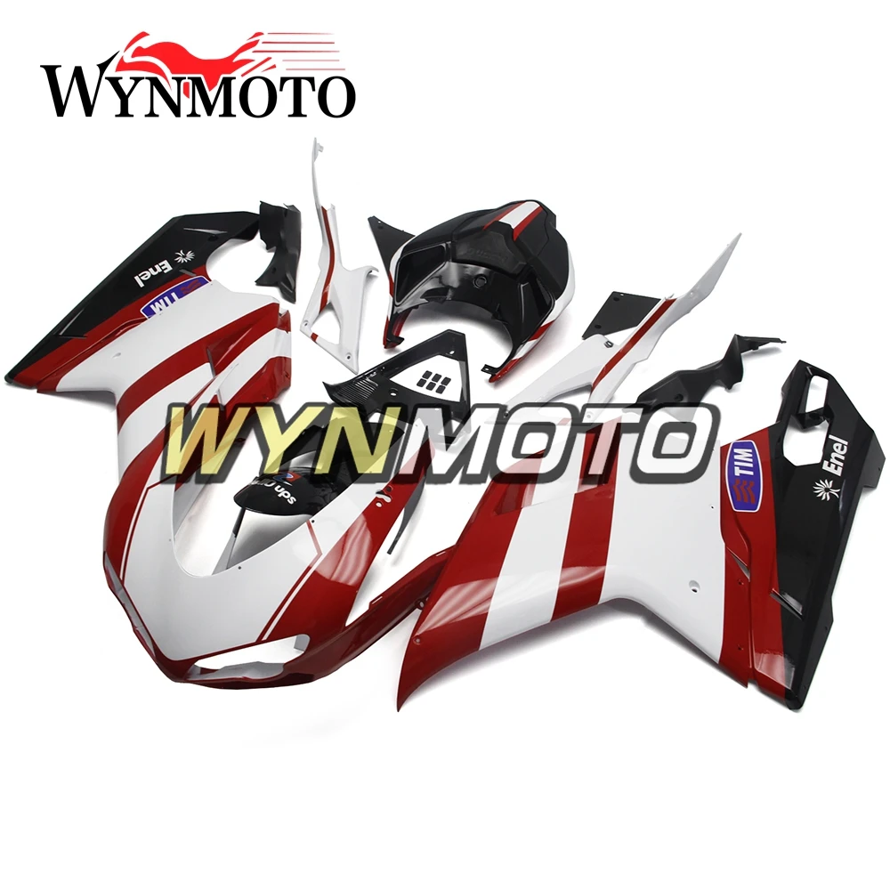 

Complete Fairings For Ducati 1098 848 1198 2007-2012 Injection ABS Plastics 1198 07-12 Sportbike Black White Red Panles Bodywork