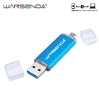 WANSENDA высокоскоростной USB флеш-накопитель, USB 3,0, OTG, флеш-накопитель 128 ГБ, Micro USB, флешка 256 ГБ, 64 ГБ, 32 ГБ, 16 ГБ, 8 ГБ, USB флеш-накопитель