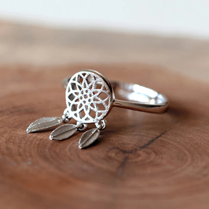 QIMING ювелирные изделия перо кольца Ловец снов для женщин девушек модные Кольца