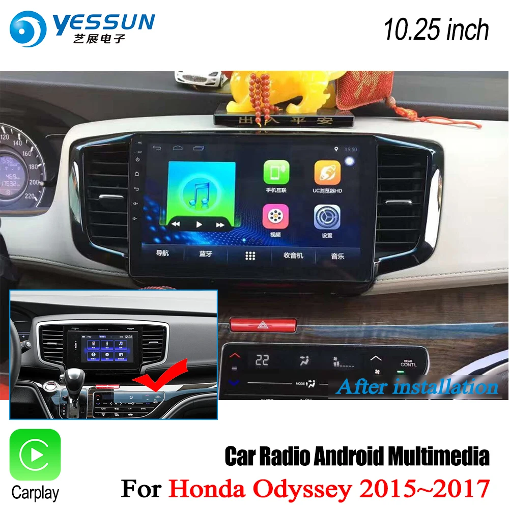 YESSUN для Honda Odyssey~ автомобиль Android Carplay gps Navi карты навигации плеер Радио Стерео без CD DVD BT HD экран