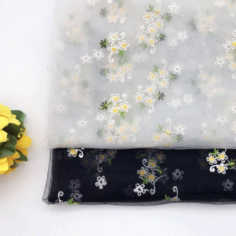Цветочная вышивка сетчатая ткань красивая одежда швейная сделай сам ручная