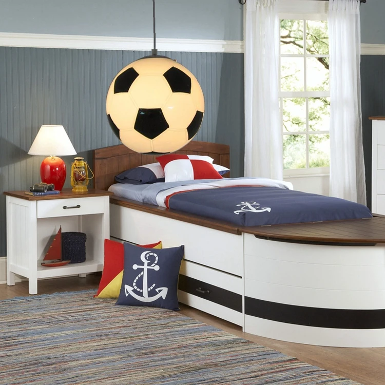 

Morden Indoor Glass Football Led Pendant Lights Fixtures Children's Room Restaurant Bedroom Hall Club Celing Lamps Droplight