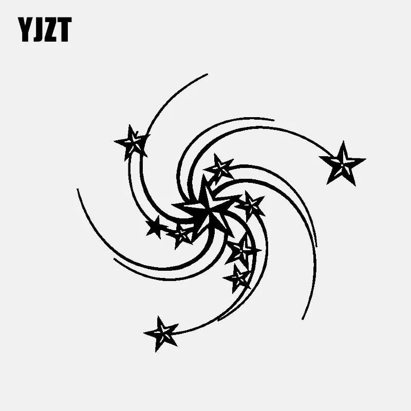 

YJZT 15.7CM*15CM Car Sticker Vinyl Decal Stars Black/Silver C3-0652