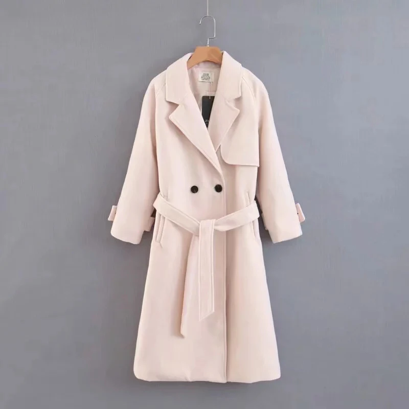 Женские зимние вельвтовые штаны с розовой шнуровкой шерстяное пальто отложным