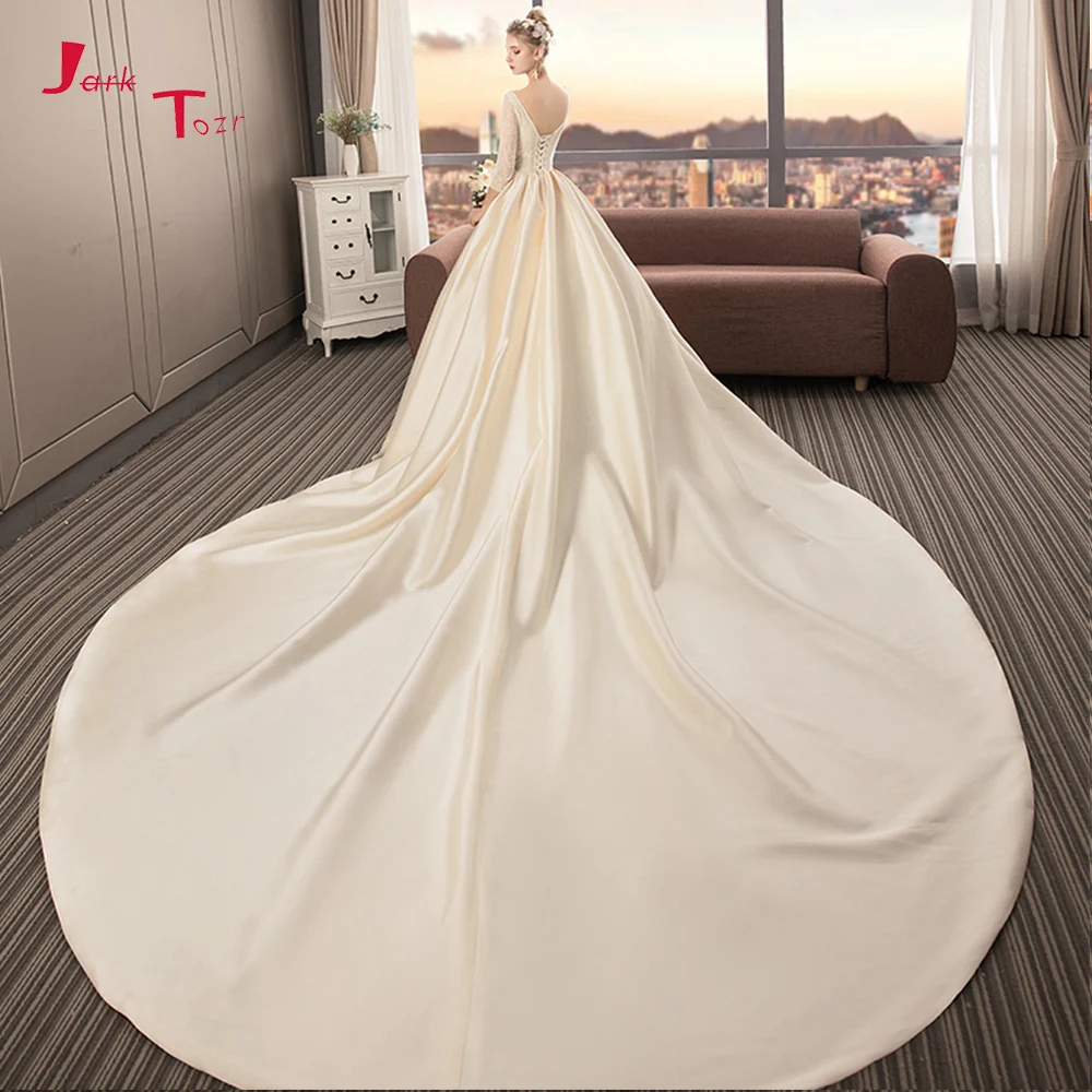 Robe De Mariage индивидуальный заказ полный Бисер с рукавом три четверти Лучший Франция