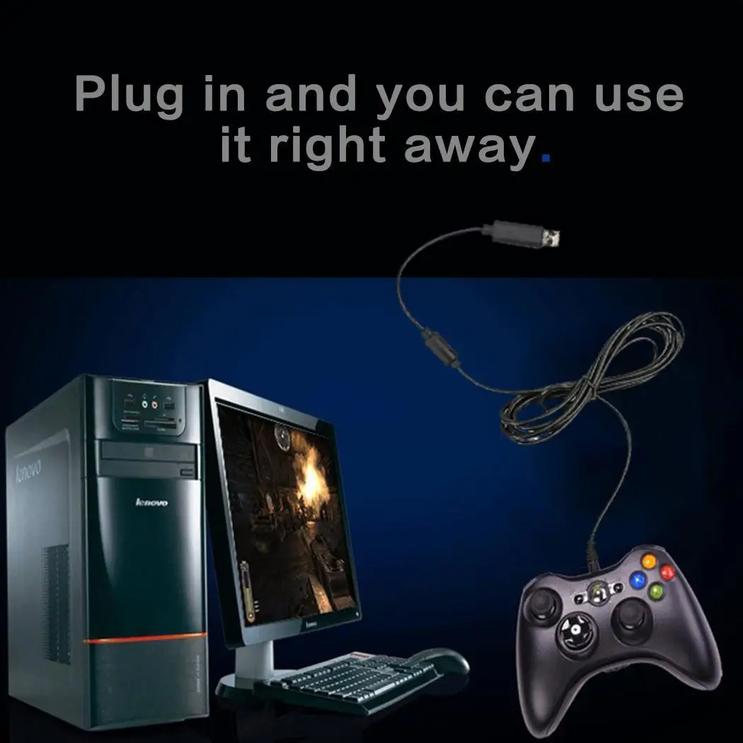 Контроллер геймпад для Microsoft Xbox 360 Slim или ПК Windows геймпады USB Проводная игровая