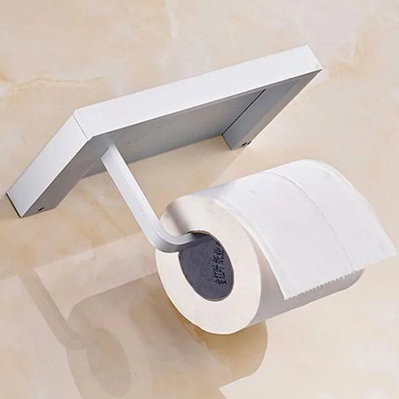 1 шт. алюминиевые настенные квадратные толстые держатели для туалетной бумаги