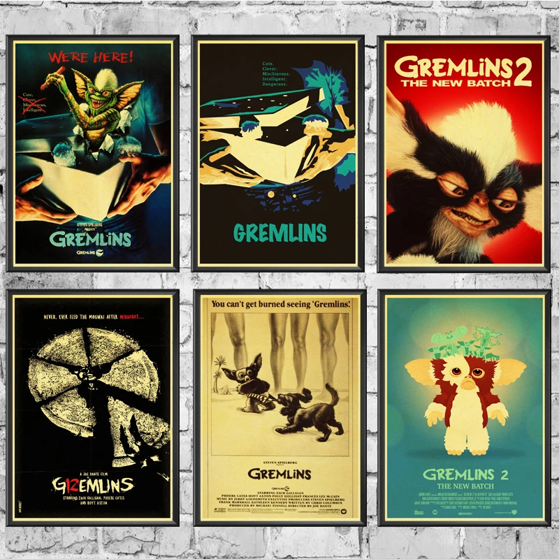 Фильм Gremlins Ретро плакат печать высокое качество наклейки на стену для гостиной