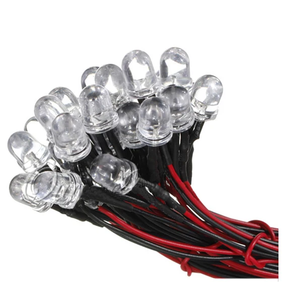 20 шт. 12 В см LED Предварительно проводной 8 мм зеленый | Лампы и освещение