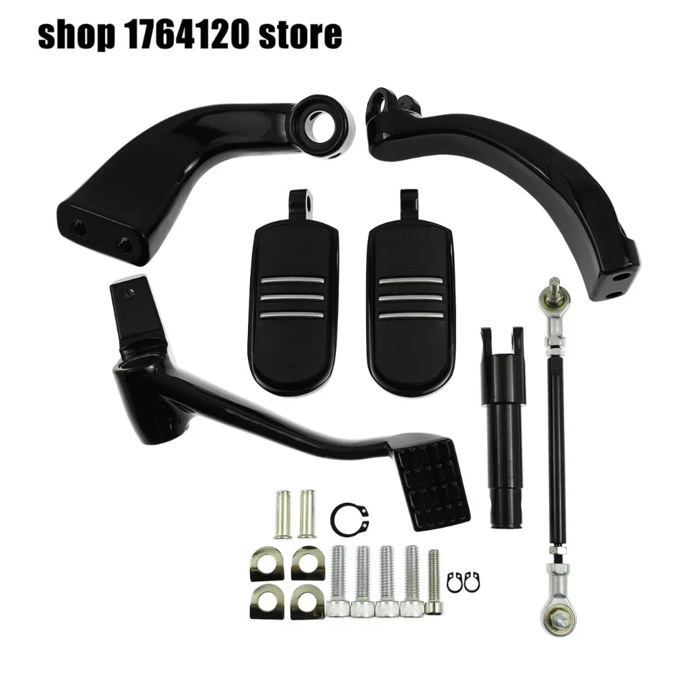 Forward Mid Control Kit FootPeg Foot Rests Black Fit for Harley Sportster XL Iron Forty Eight SuperLow 883 1200 14-19 | Автомобили и