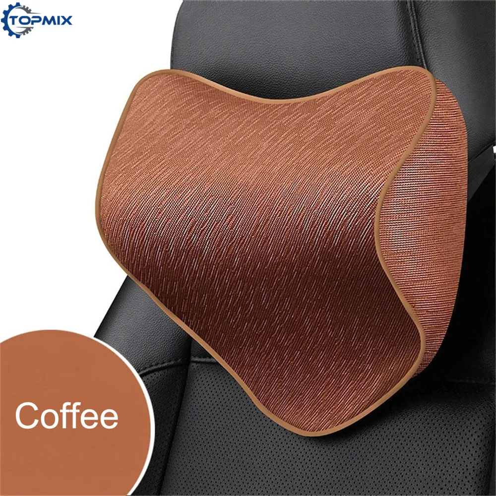 

Black/Beige/Coffee Color Car Neck Headrest Pillow Memory Foam Neck Pillow Universal Car Seat Neck Support Headrest Pillow