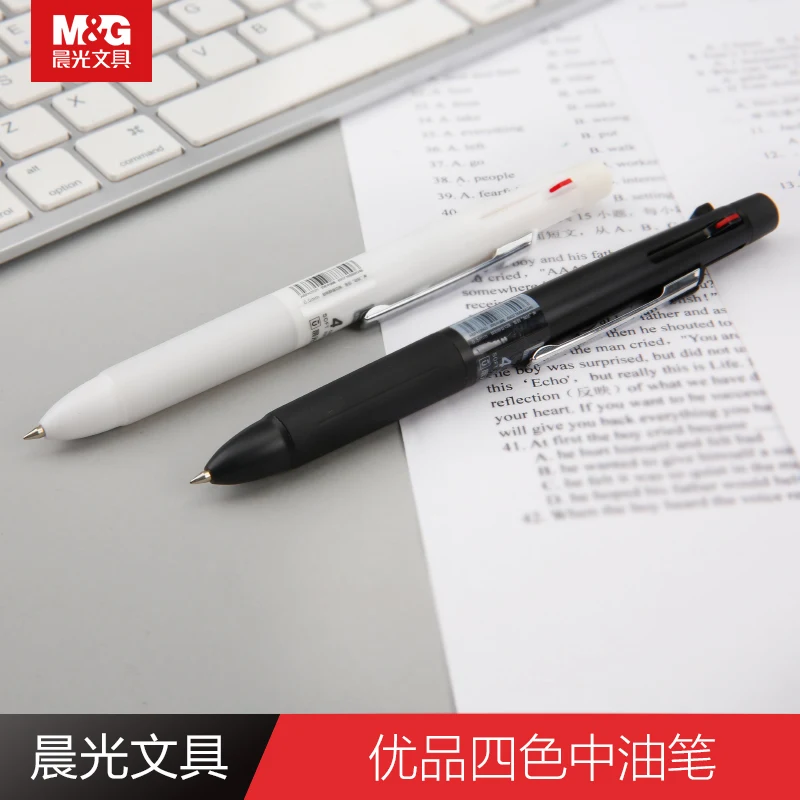 M & G U Серия пресс шариковая ручка многоцветная ABPH3501 Четырехцветная 0 5 мм 1