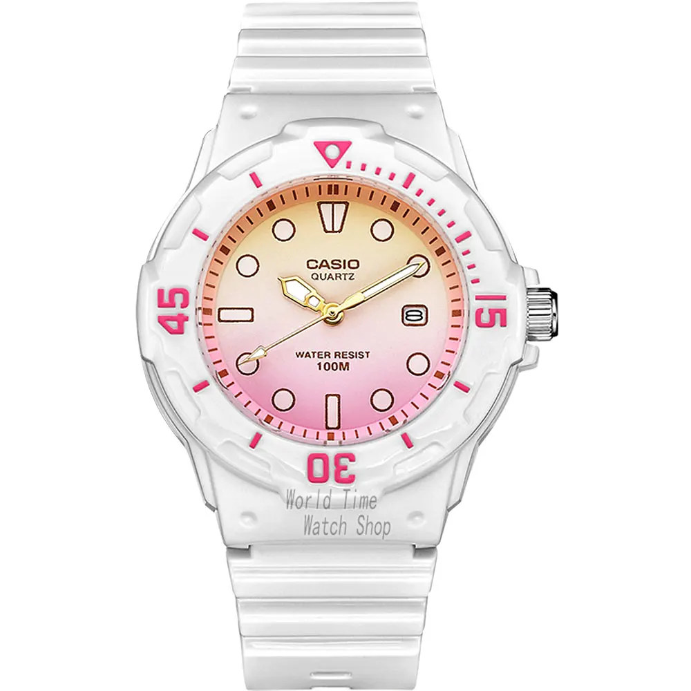 Casio часы для дайвинга женские часы Set top brand люкс 100м Водонепроницаемые кварцевые наручные часы женские подарки Часы светящиеся спортивные часы женские relogio feminino reloj mujer montre homme bayan kol saati - Цвет: LRW200H4E2-1
