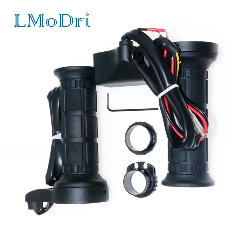 LMoDri 12V Универсальный мотоцикл 1 пара 22 мм руль мотоцикл нагревательная ручка регулируемая температура Электрический нагрев ручки
