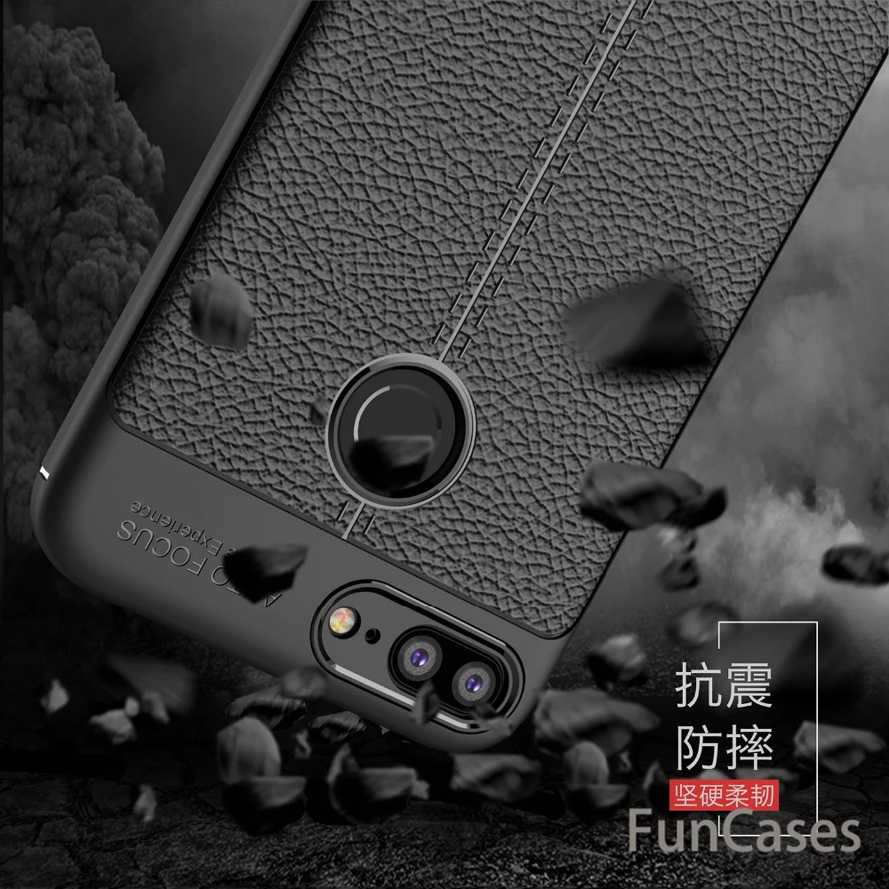 Для huawei Honor 9 Lite чехол-накладка с зернистой текстурой личи нескользящий роскошный