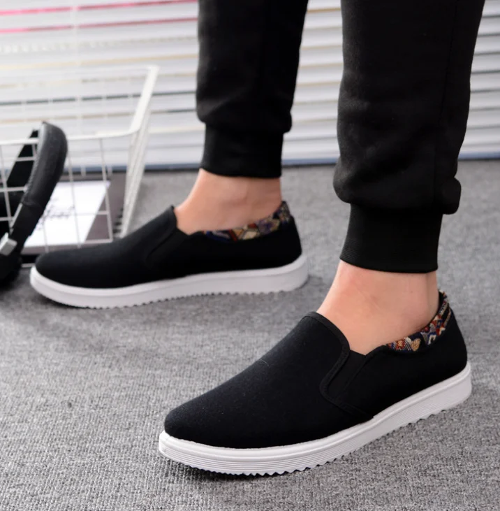 HUANQIU 2018 fashion spring/autumn breathable canvas shoes men sneakers low top flats Men Non-slip casual ZLL505 |