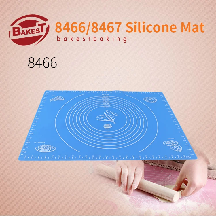 Силиконовый Противоскользящий коврик BAKEST с калибровкой для раскатки теста | Дом