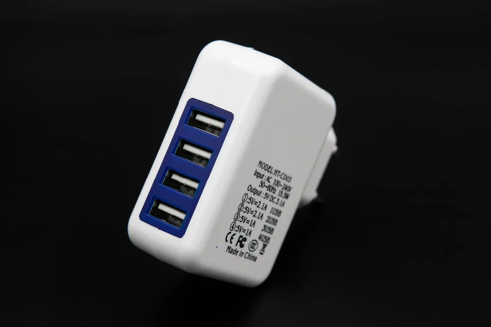 Usb концентратор 4 порта адаптер питания настенное домашнее зарядное устройство