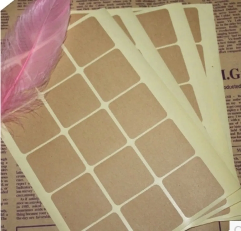 

600 Rectangle Blank Kraft Seal label,Stickers for Bakery Gift Wrap,Bags,Envelopes,Wedding