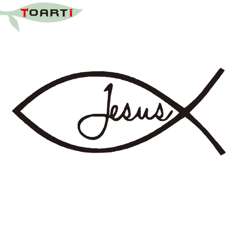 Виниловая наклейка Jesus Fish для стайлинга автомобиля религиозный символ