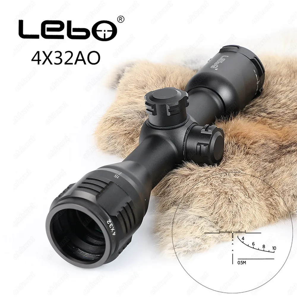 Оптический прицел LEBO 4x32 AO тактический оптический с гравировкой компактный для