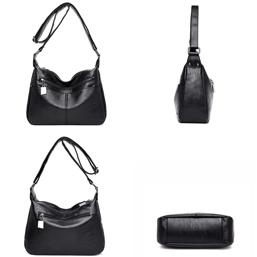 New Multi-Pocket Leather Luxury Handbags Women Bags Designer Handbags High Quality Crossbody Bags For Women Sac A Main Bolsas