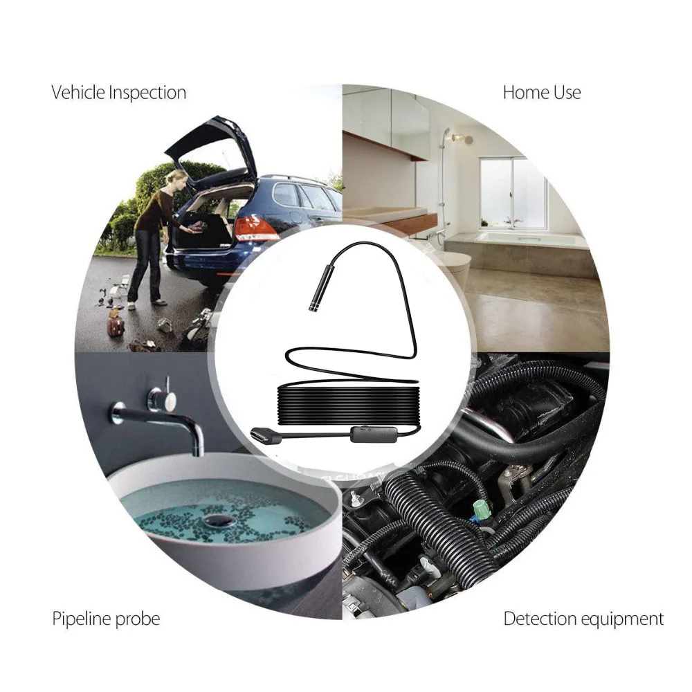 HD720P 8 мм диаметр 5 м typec Android USB эндоскопа Камера Гибкая Змея проводных