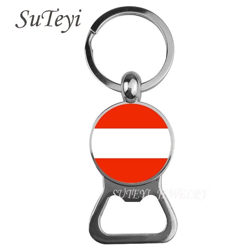 Очаровательная пивная бутылка openerKeychain Чешский/Хорватский/Латвийский флаг